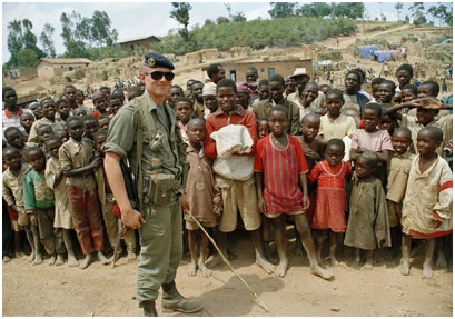 French peace keeper in Rwanda, 1994