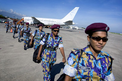 Photo: Bangladeshi All-Female Police Unit Arrives in Haiti